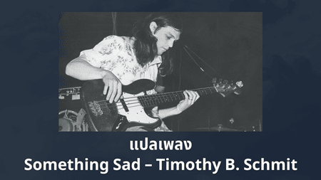 แปลเพลง Something Sad - Timothy B. Schmit