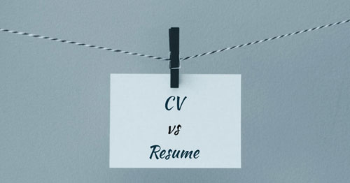 ความแตกต่างระหว่าง CV และ Resume
