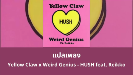 แปลเพลง HUSH - Yellow Claw x Weird Genius feat. Reikko