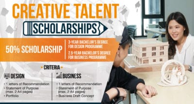 Creative Talent Scholarship - ทุนการศึกษาวิทยาลัยนานาชาติราฟเฟิลส์