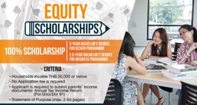 Equity Scholarship - ทุนการศึกษาวิทยาลัยนานาชาติราฟเฟิลส์