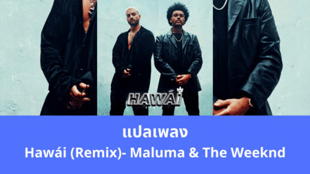 แปลเพลง Hawái (Remix) - Maluma & The Weeknd