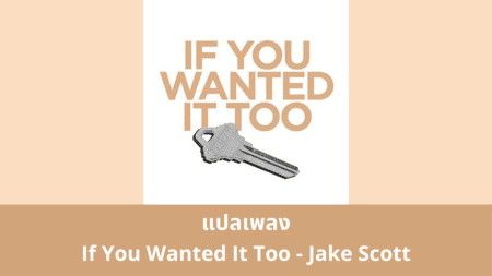 แปลเพลง If You Wanted It Too - Jake Scott