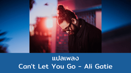 แปลเพลง Can't Let You Go - Ali Gatie