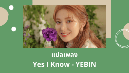 แปลเพลง Yes I Know - YEBIN