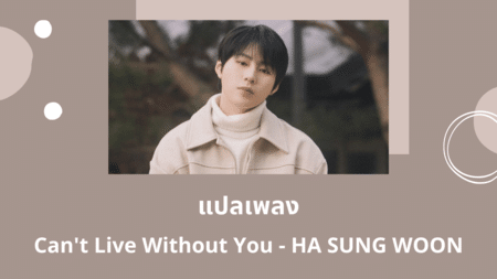 แปลเพลง Can't Live Without You - HA SUNG WOON