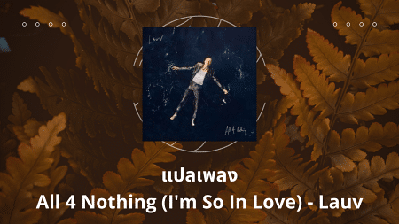 แปลเพลง All 4 Nothing - Lauv