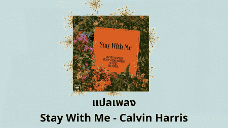 แปลเพลง Stay With Me - Calvin Harris